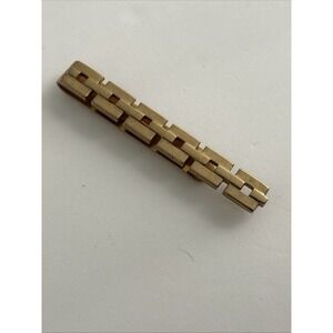 Gold  Tone Tie Back Vintage Retro Geometric Design 3inch Tie Bar